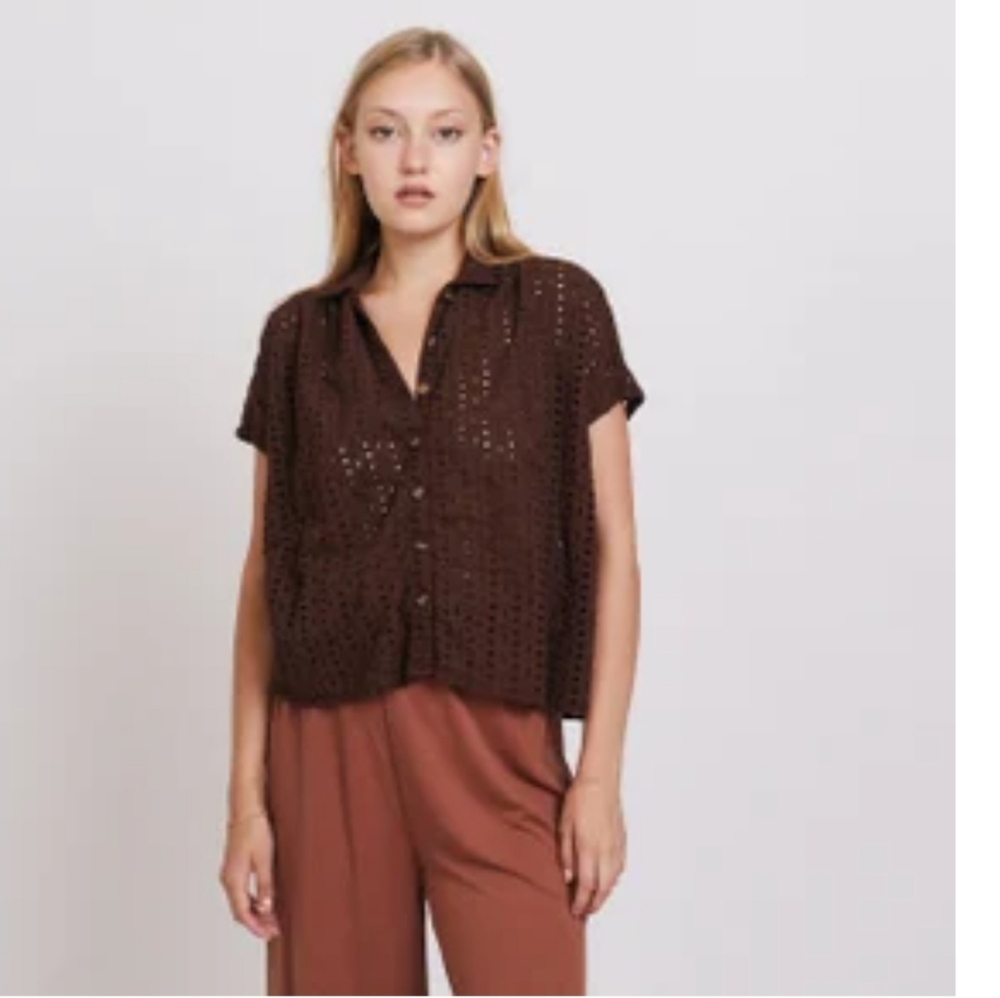 Organic cotton 70s blouse
